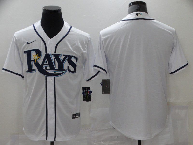 Men Tampa Bay Rays Blank White Game 2021 Nike MLB Jersey